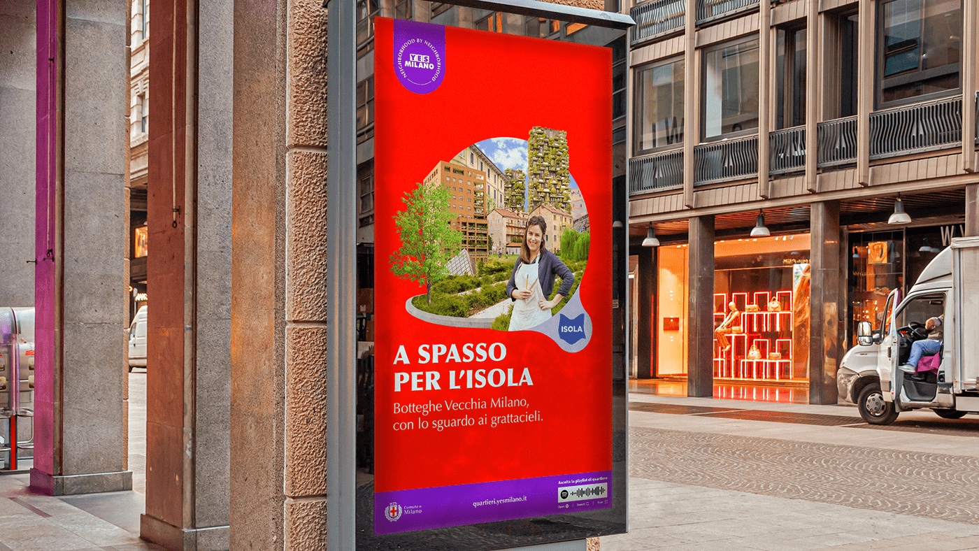 Il manifesto dell&rsquo;Isola su una pensilina in centro